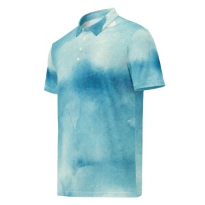 Watercolor Tie-Dye Polo T-Shirt