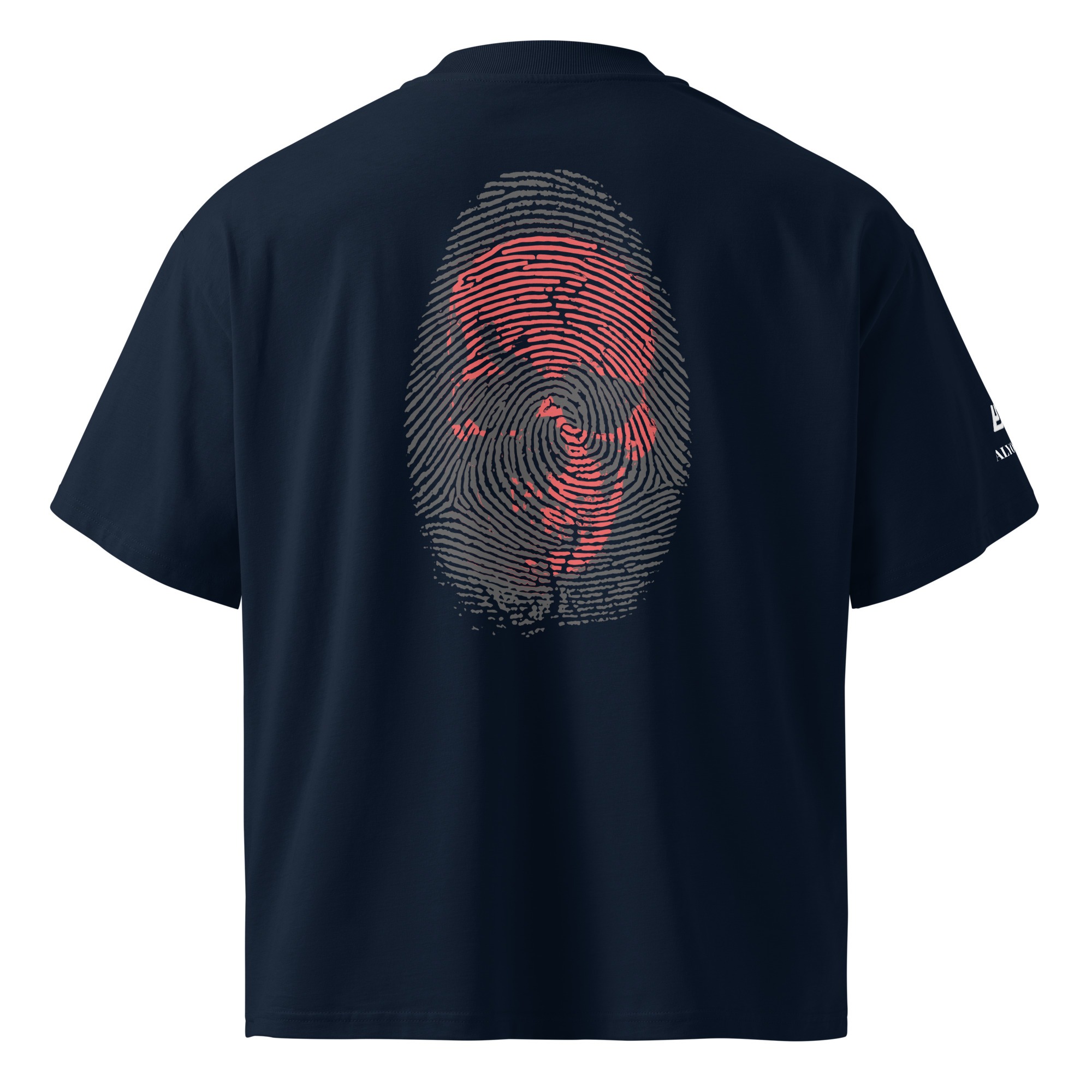 Skull fingerprint oversized t-shirt
