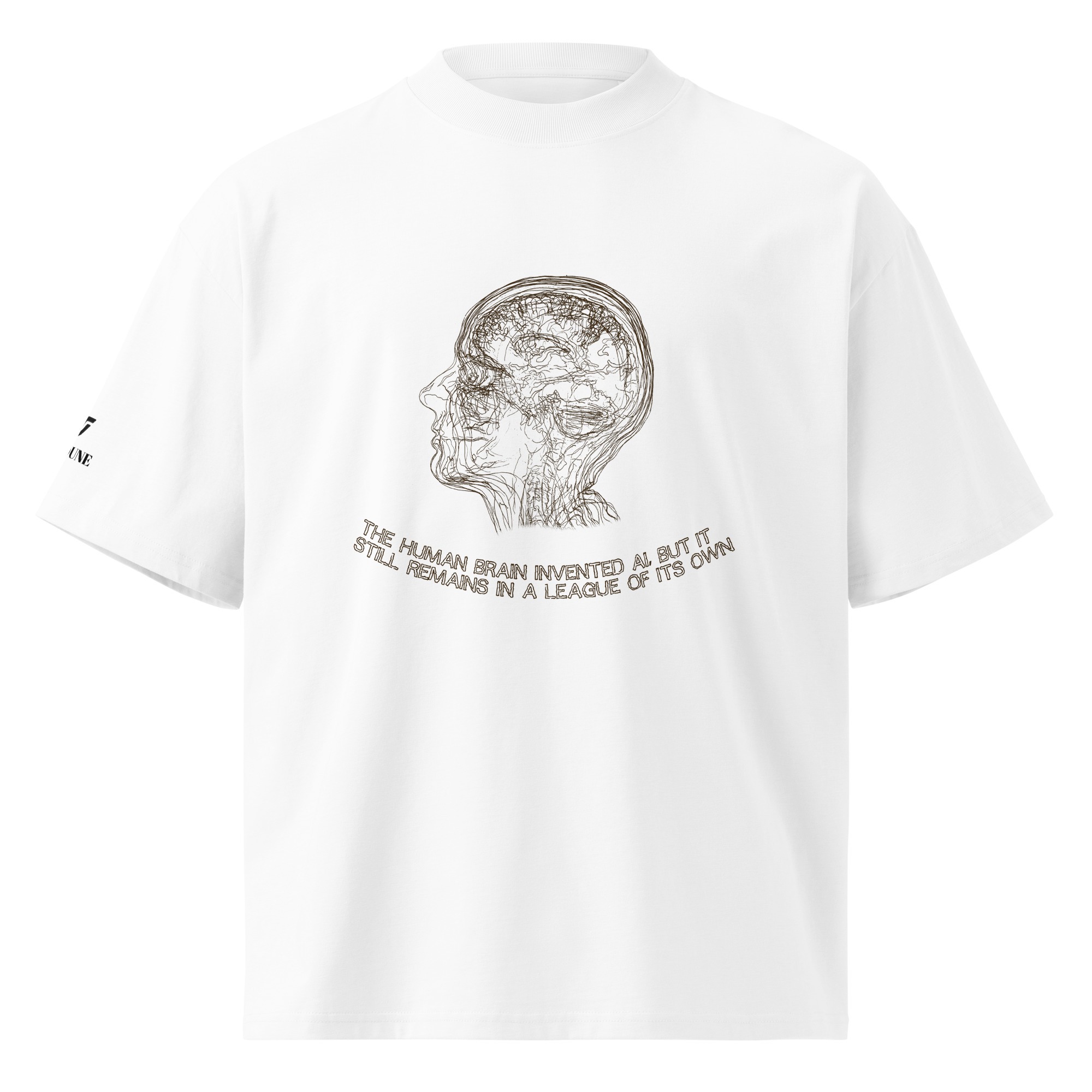 Human brain oversized t-shirt