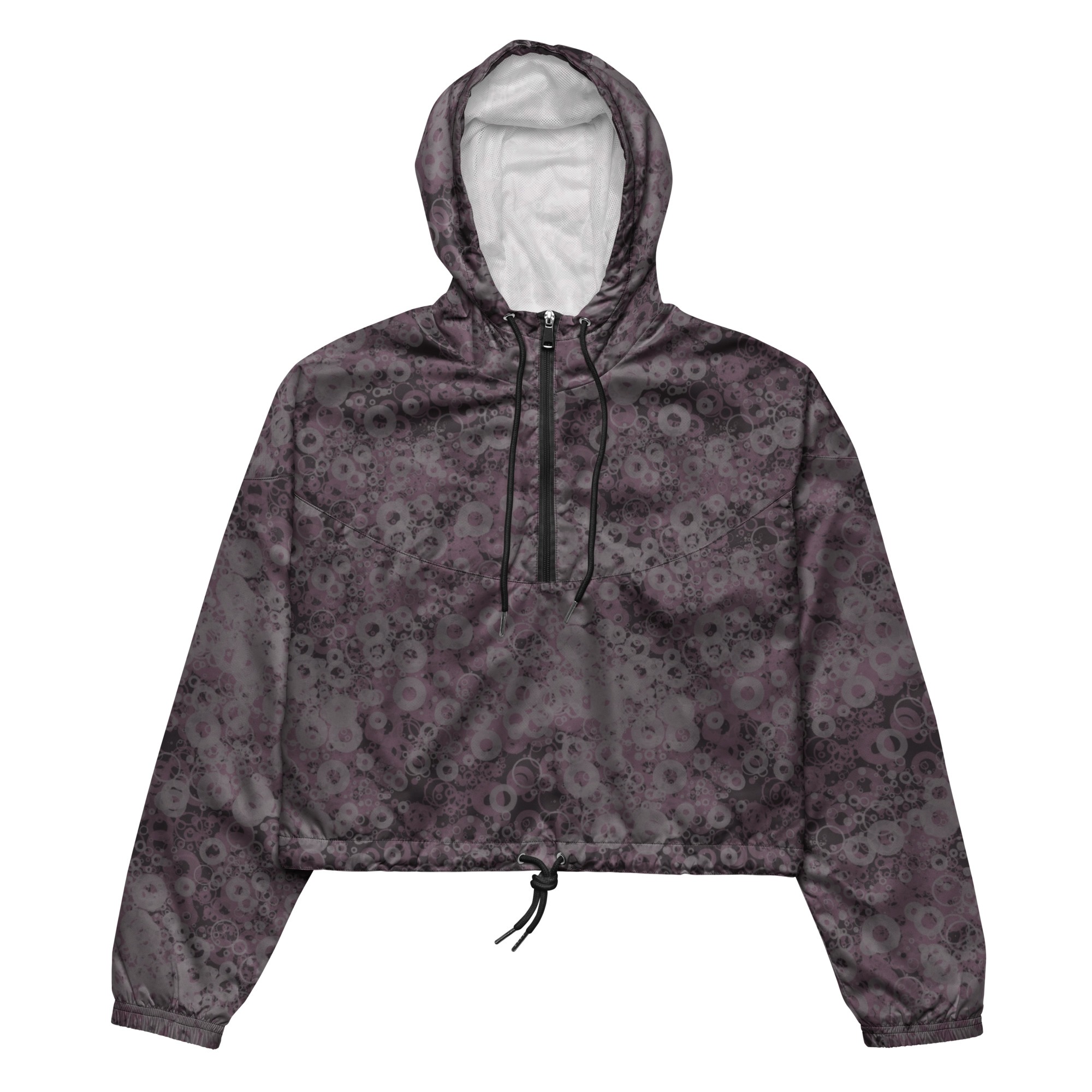 Geometric Bubble Cropped Windbreaker