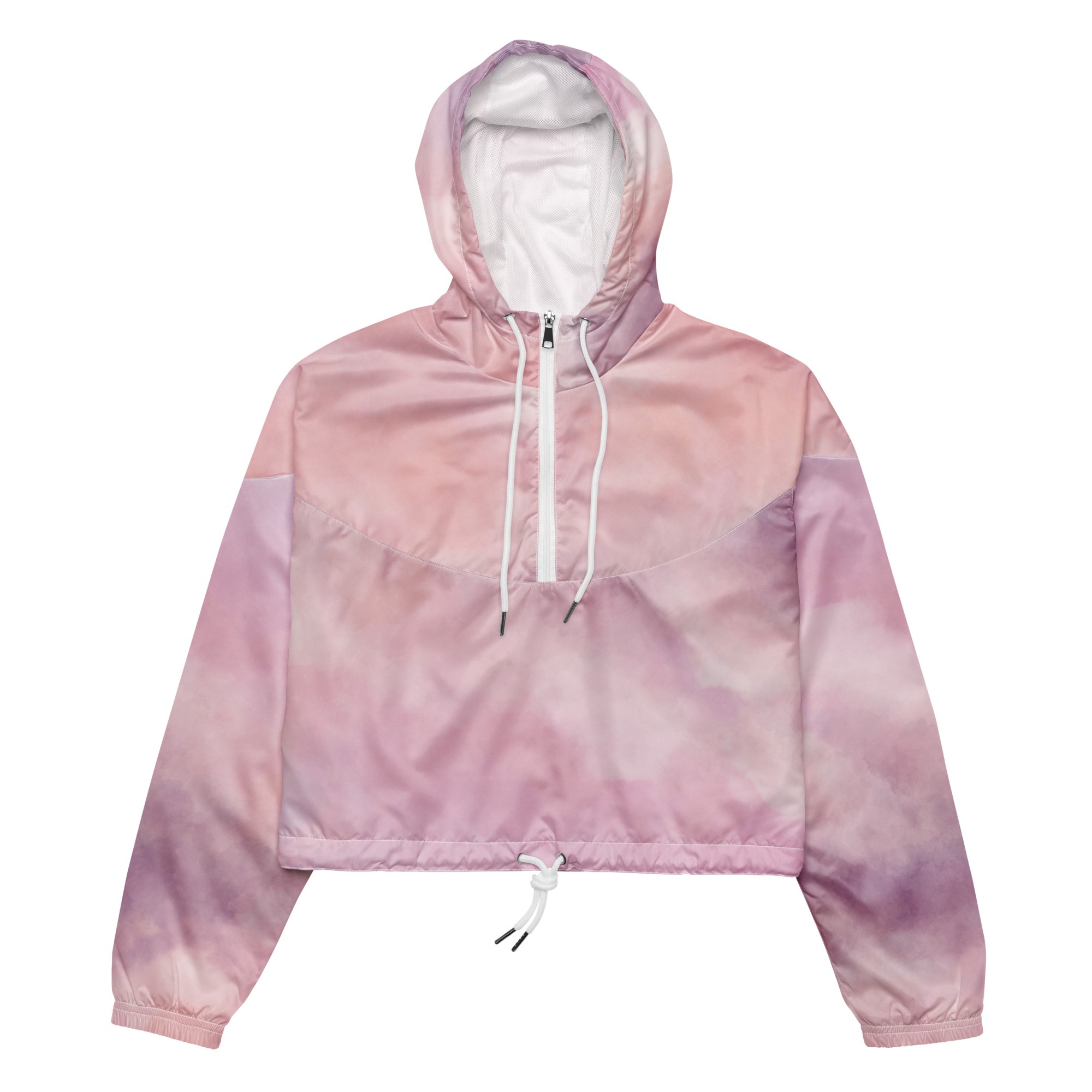 Pink & Orange Cloud Cropped Windbreaker