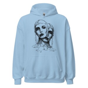 Two Faces Illustration Hoodie
