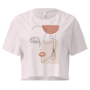 Woman Face Art Crop Top