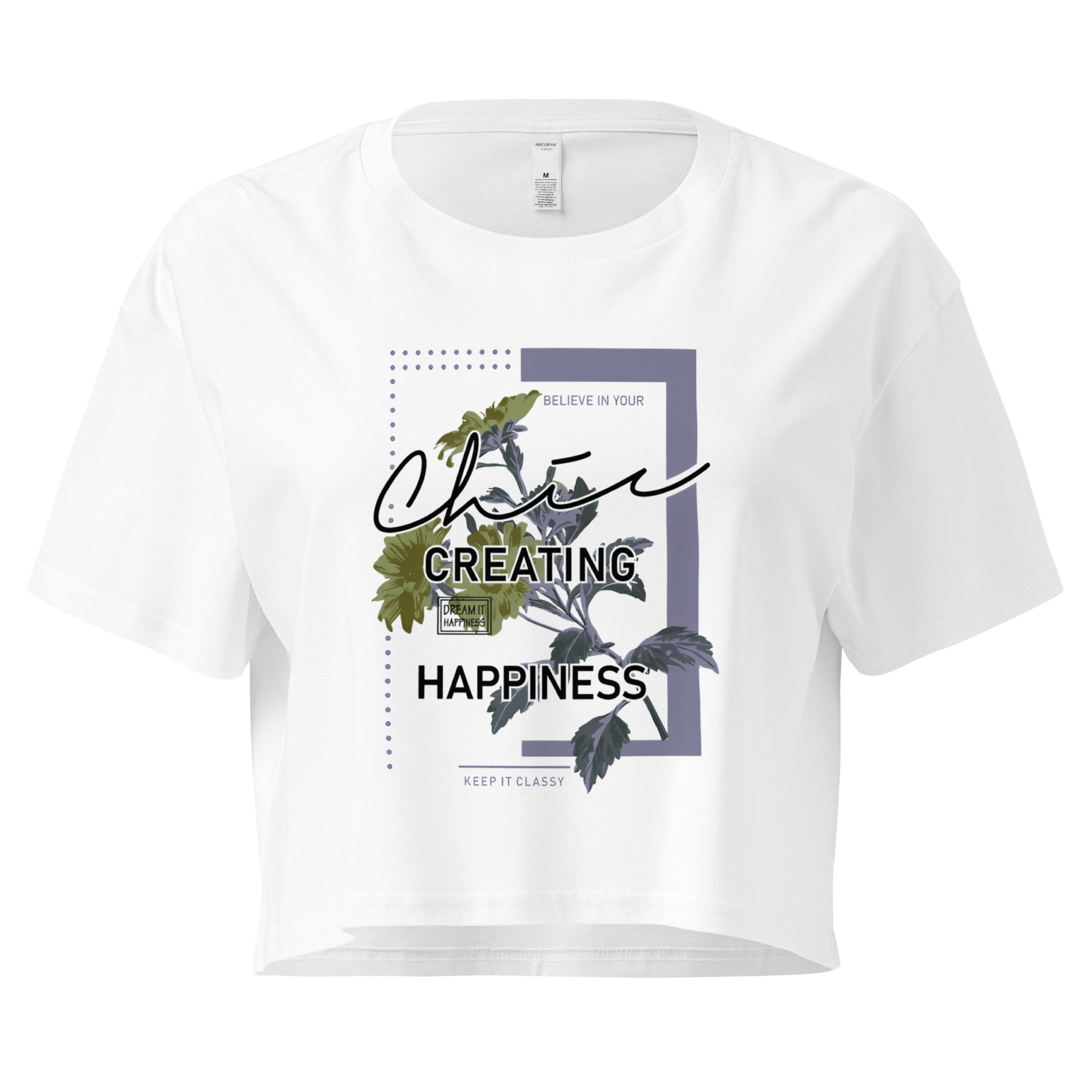Creating Happiness crop top