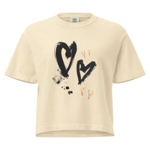 Hearts Artwork Crop Top