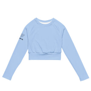 Hawkes Blue long-sleeve crop top