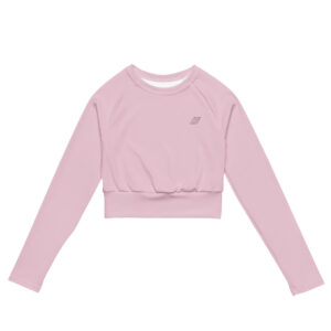 Smile Flower long-sleeve crop top