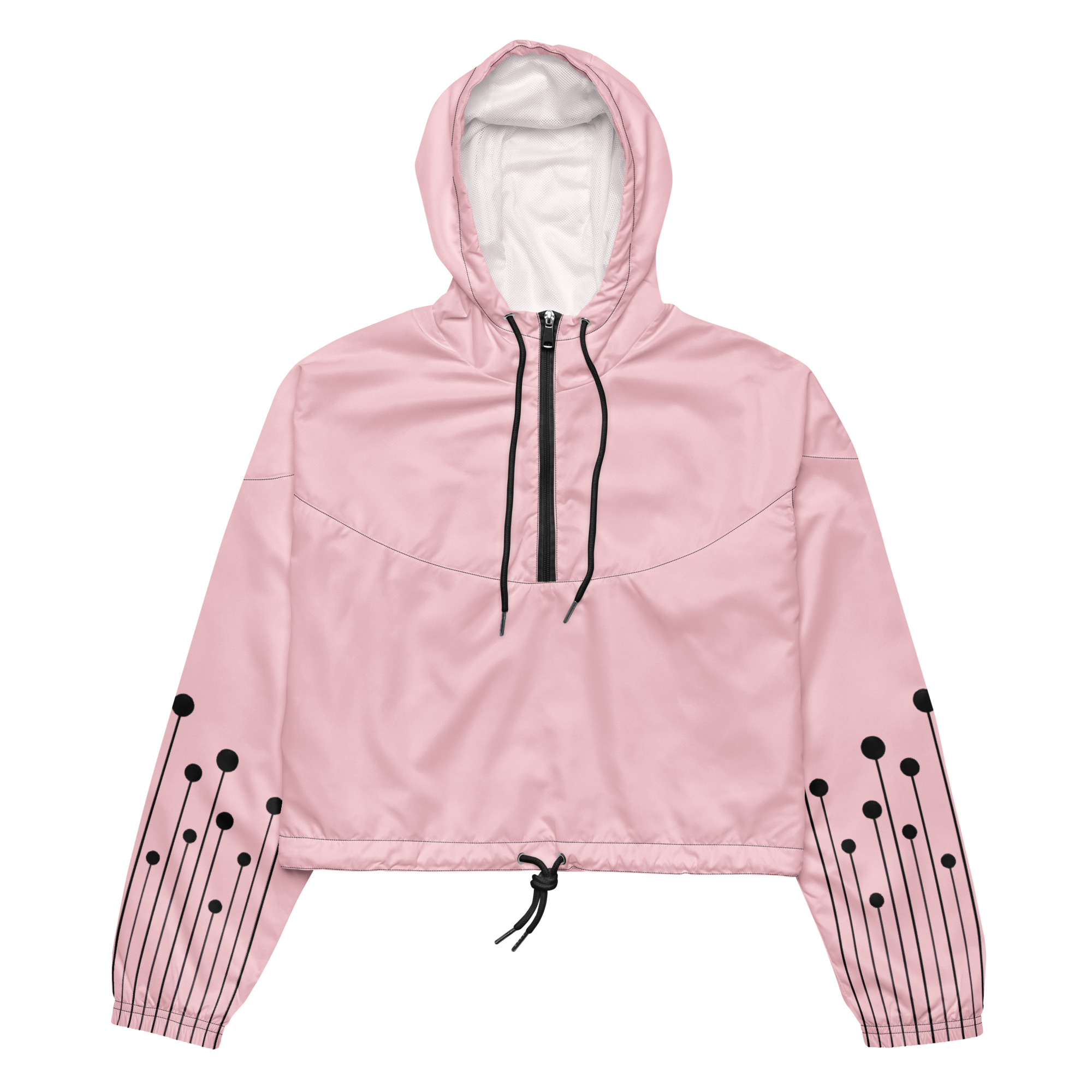 Lines and Dots Cropped Windbreaker