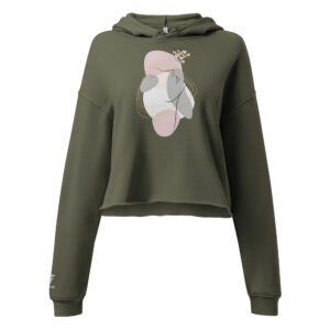 Female Illustration Crop Hoodie